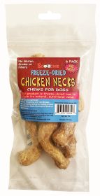 6 Pack Freeze Dried Chicken Necks In a Zip Lock Peggable Bag with UPC