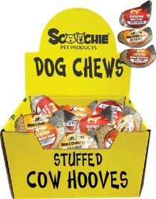 Assorted Flavors Stuffed Cow Hooves with UPC Small PDQ of 12